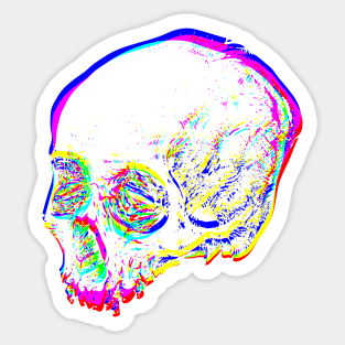 Skull Glitch Sticker